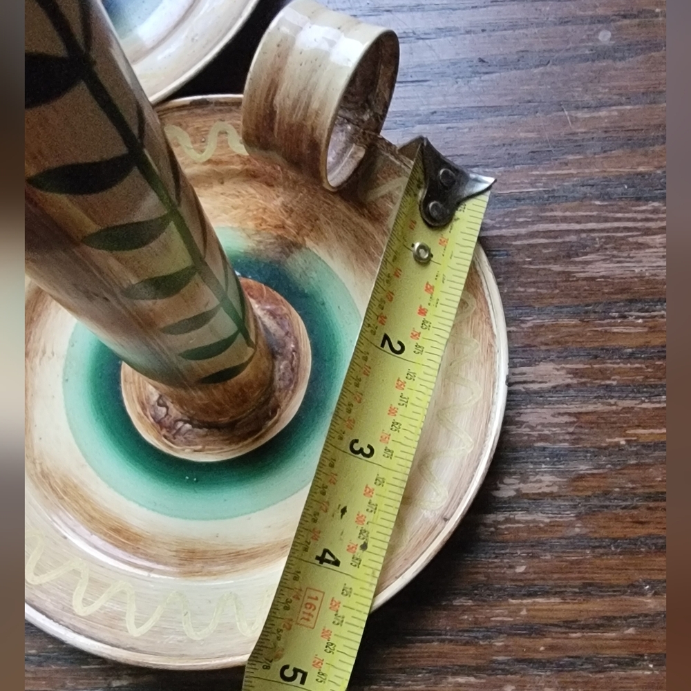 Handcrafted  tin candlestick holders. - Picture 6 of 7